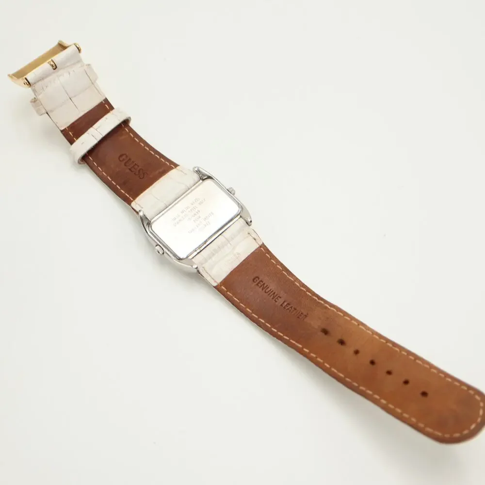Anne Klein Silver Tone 34mm Dual Time Womens Watch White Two Dial w New Battery